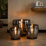 Floor lamp Dain UP XL Chrome-colored glass 