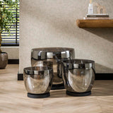 Floor lamp Dain UP XL Chrome-colored glass 