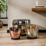 Floor lamp Dain UP XL Chrome-colored glass 