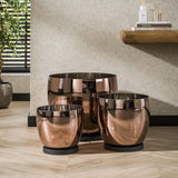 Floor lamp Dain UP XXL Copper-colored glass 