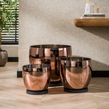 Floor lamp Dain UP XXL Copper-colored glass 