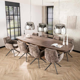 Pendant lamp Dain 1-light XL chrome-colored glass 