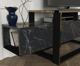 TV furniture bianco black gold melamine 160x49.8x46.1 cm