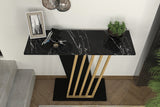 Dressing table grauity black gold melamine 90x76.8x29.6 cm