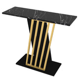 Dressing table grauity black gold melamine 90x76.8x29.6 cm