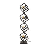 Floor lamp Drew 4-light cube black 