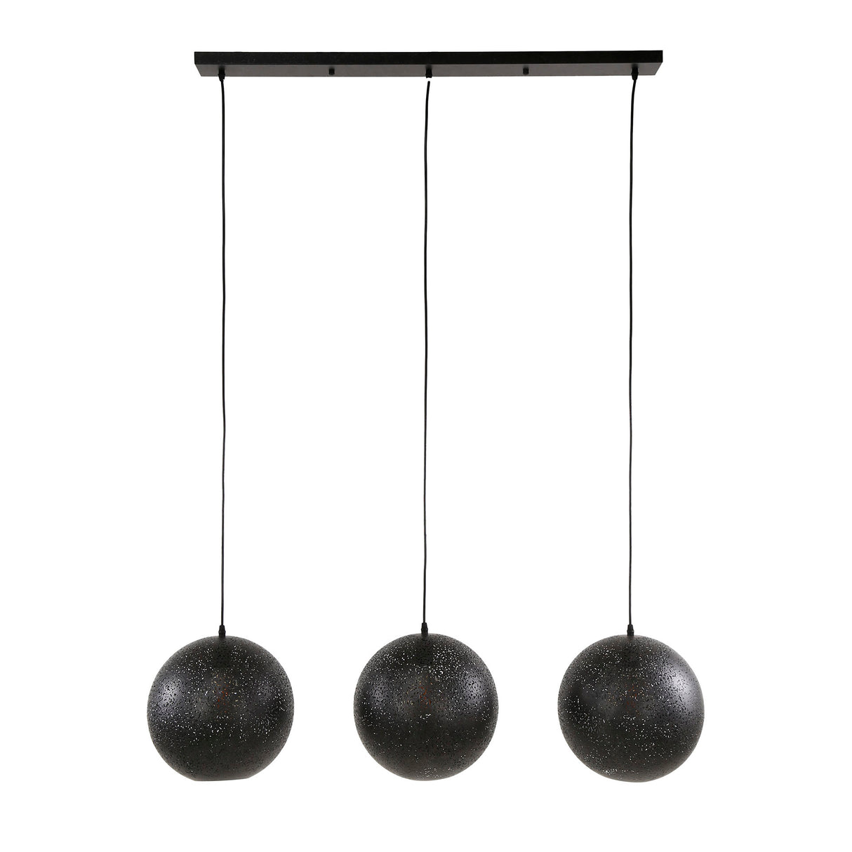 Hanging lamp Zeno 3-lights Ø30 Metal Black