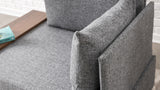 Armchair right fly gray