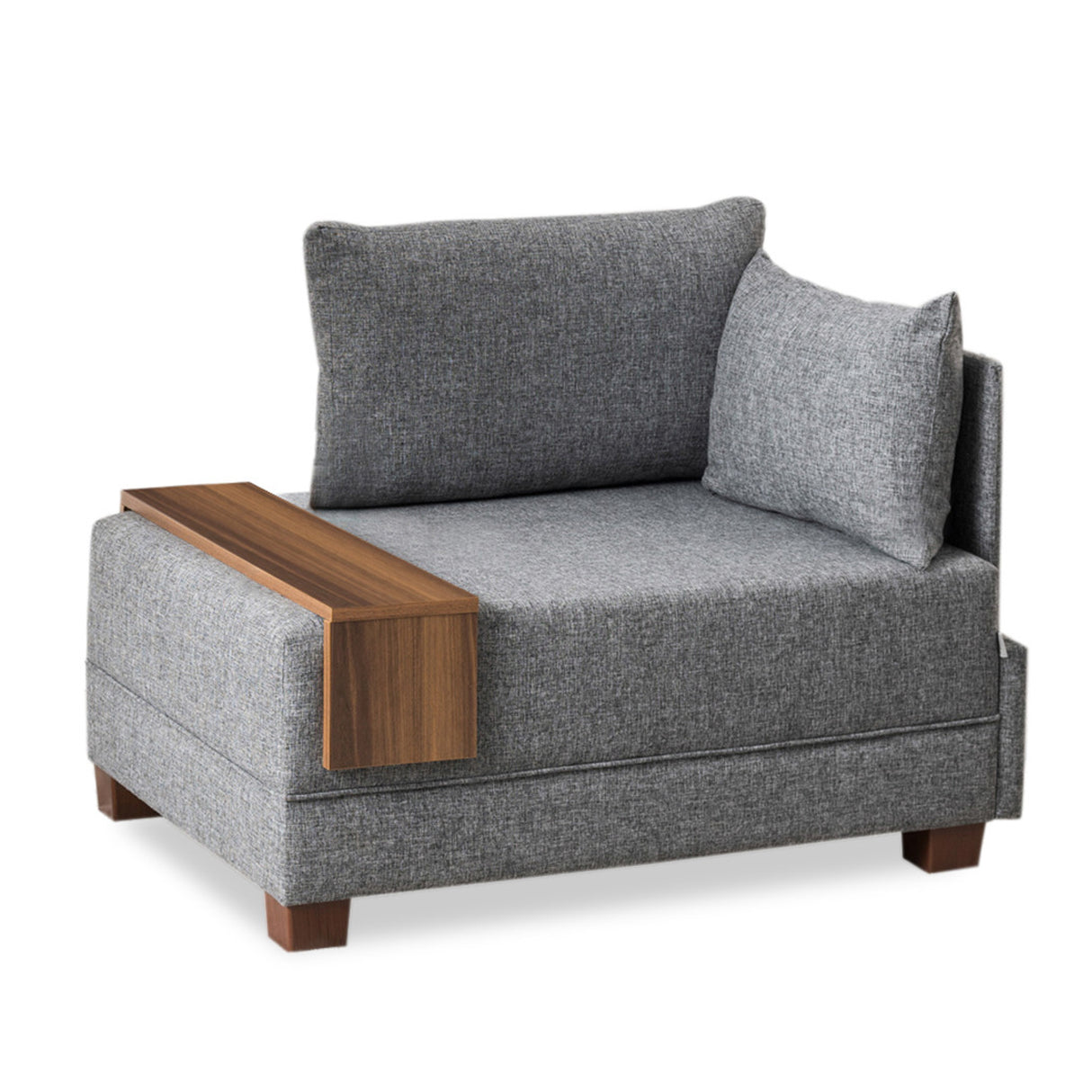 Armchair right fly gray