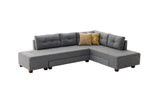 Corner sofa with sleep function on the right manama gray