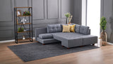 Corner sofa with sleep function on the right manama gray