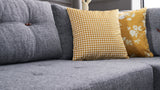 Corner sofa with sleep function on the right manama gray