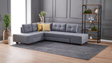 Corner sofa with sleeping function left manama gray