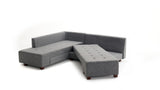 Corner sofa with sleeping function left manama gray