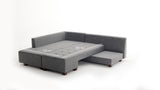 Corner sofa with sleeping function left manama gray