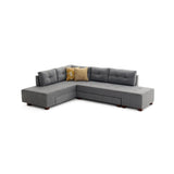 Corner sofa with sleeping function left manama gray