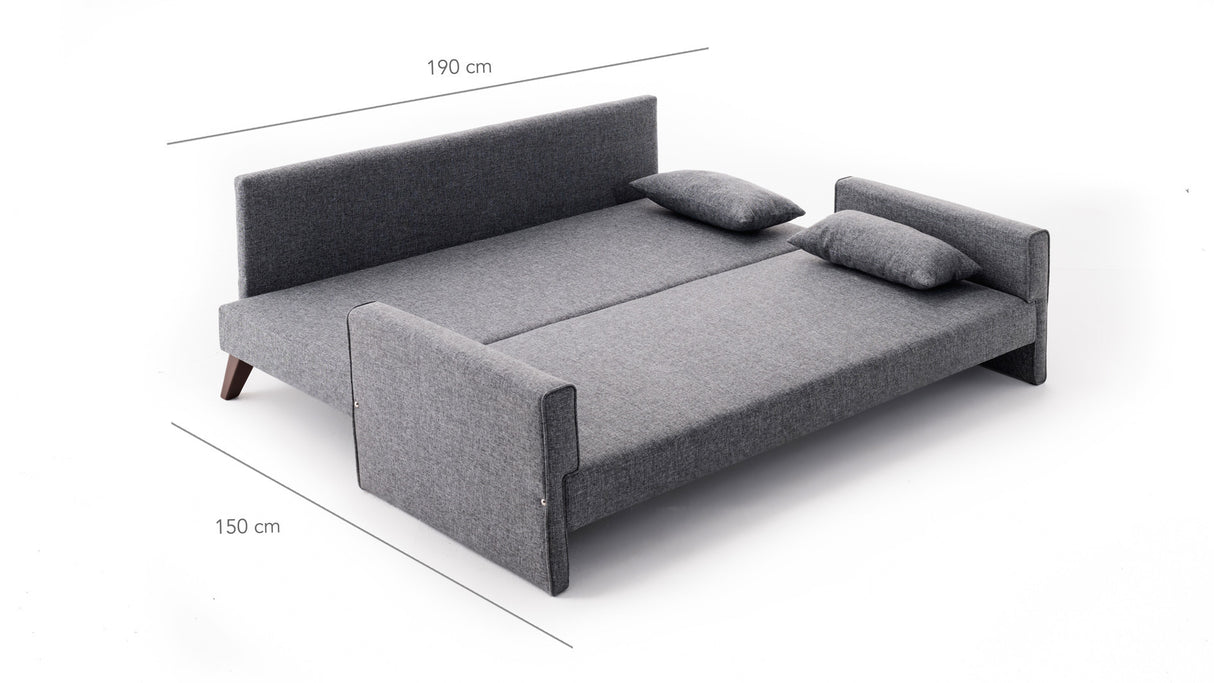 3-seater sofa bed Bella Gray