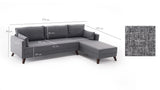 Corner sofa on the right Bella Gray