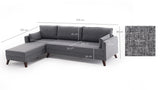 Corner sofa Left Bella Gray