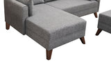 Corner sofa with sleeping function on the left bella gray