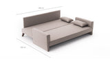 3-seater sofa bed Bella Crème