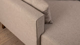 Corner sofa with sleeping function on the left Bella Crème