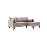 Corner sofa with sleep function on the right Bella Crème