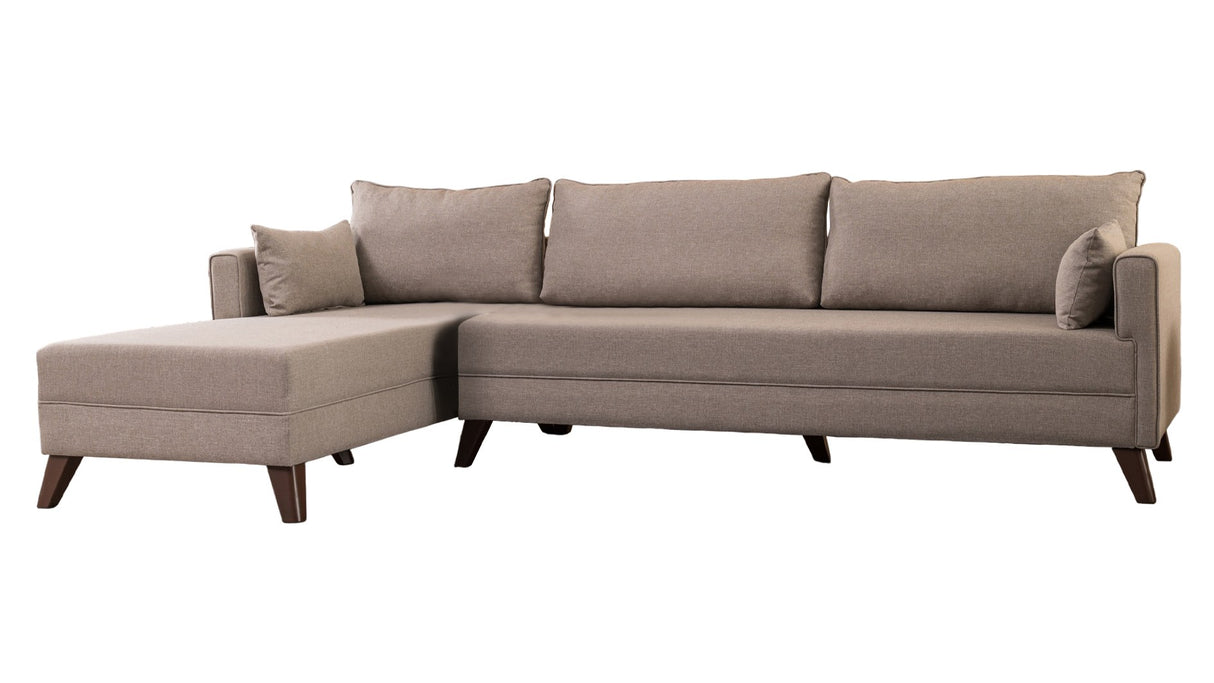 Corner sofa on the left Bella crème