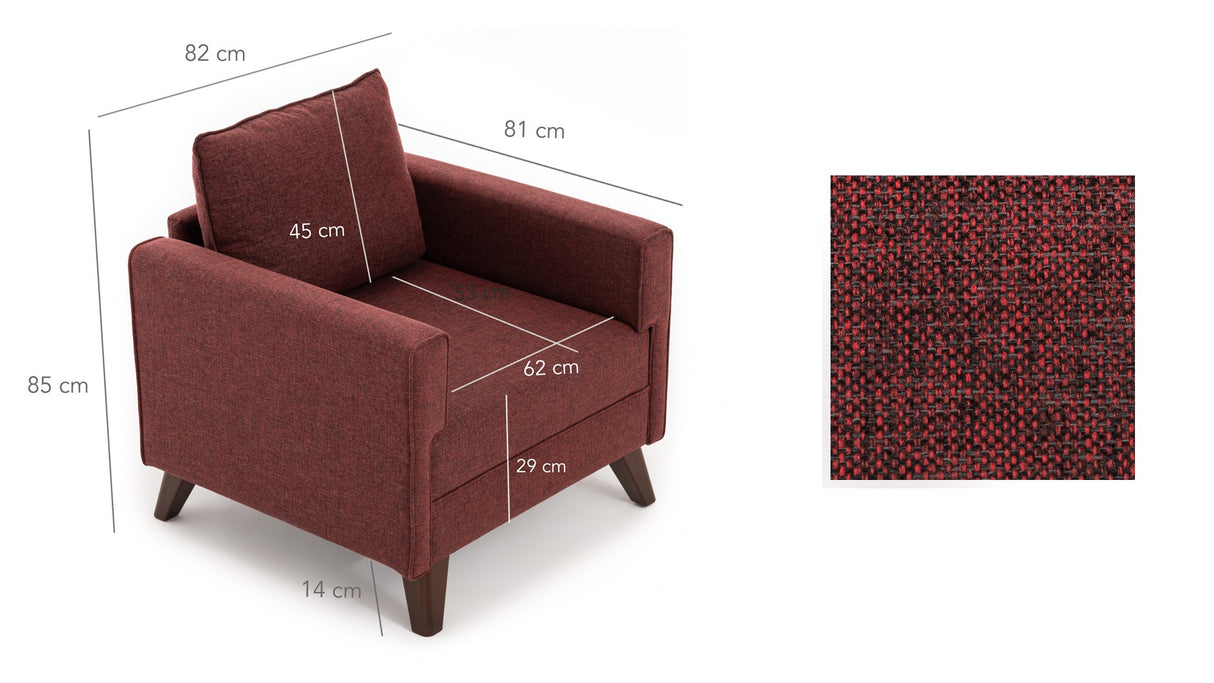 Armchair Bella Claret Red