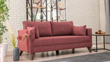 2-seater Bank Bella Claret Red