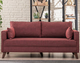 2-seater Bank Bella Claret Red