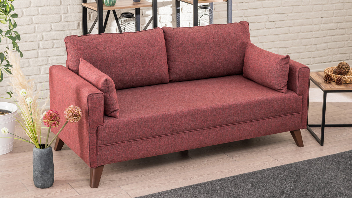 2-seater Bank Bella Claret Red