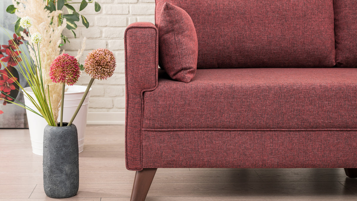 2-seater Bank Bella Claret Red