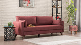 3-seater Bank Bella Claret Red