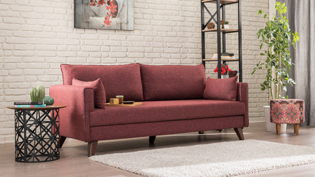 3-seater Bank Bella Claret Red