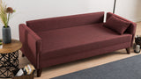 3-seater Bank Bella Claret Red