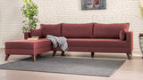 Corner sofa Left Bella Claret Red