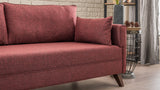 Corner sofa Left Bella Claret Red