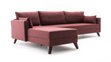 Corner sofa Left Bella Claret Red