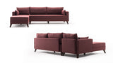 Corner sofa Left Bella Claret Red