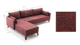 Corner sofa Left Bella Claret Red