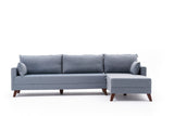 Corner sofa on the right Bella blue