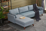 Corner sofa on the left Bella blue