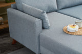 Corner sofa on the left Bella blue