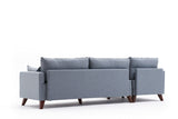 Corner sofa on the left Bella blue