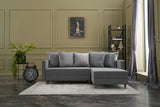 Corner sofa with sleeping function on the right Aydam Gray