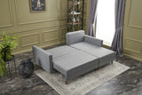 Corner sofa with sleeping function on the right Aydam Gray