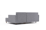 Corner sofa with sleeping function on the right Aydam Gray