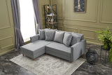 Corner sofa with sleeping function on the left Aydam Gray