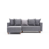 Corner sofa with sleeping function on the left Aydam Gray